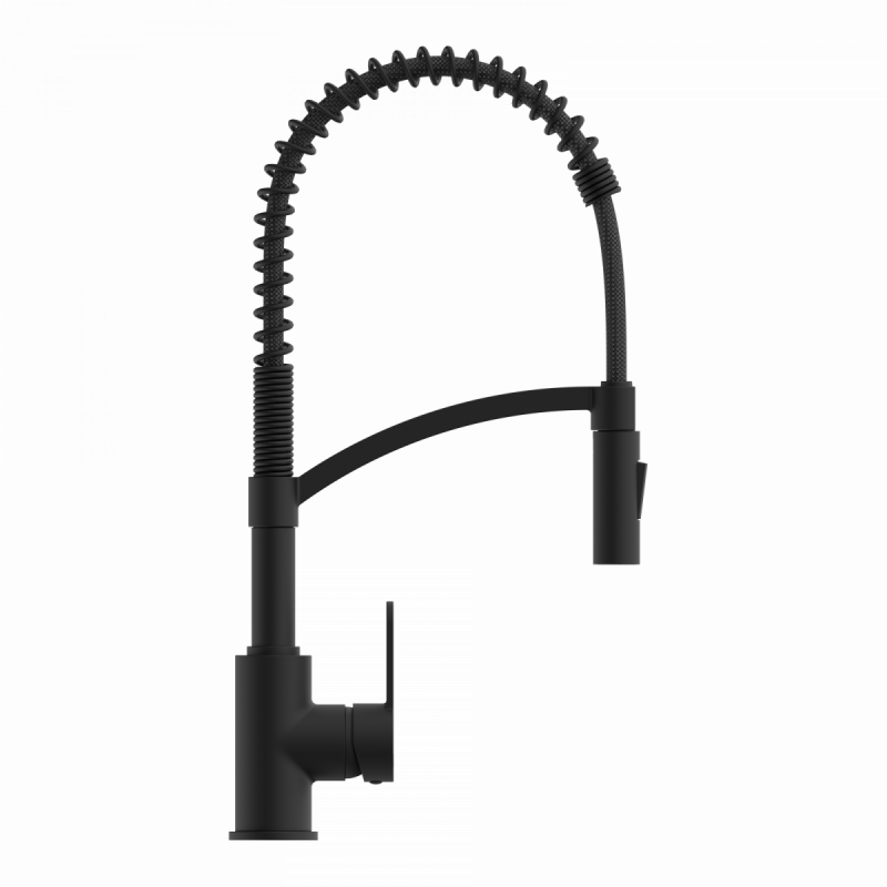 Felis Semi-Pro, Kitchen faucet semi-pro with pull-down spiral spring in matte black