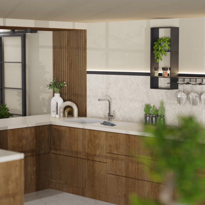 Felis Pull-Out, Kitchen faucet with pull-out straight spout in chrome