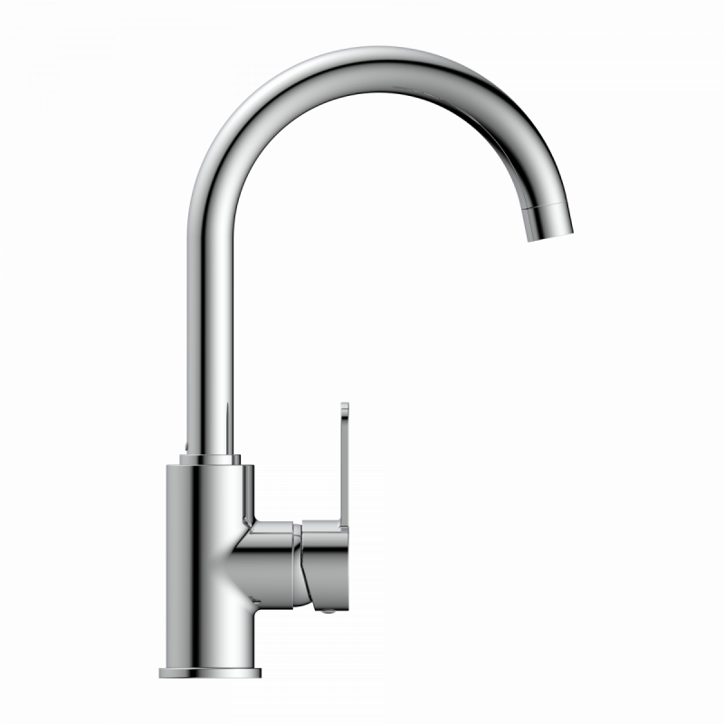 Felis Bar, Kitchen faucet with arched spout in chrome