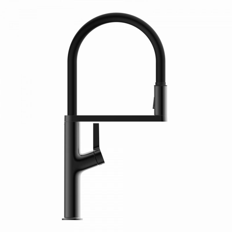 Atik, Kitchen faucet semi-pro with pull-down soft-touch hose in matte graphite