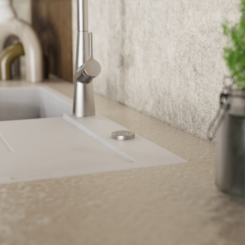 Air Switch, Garbage disposal operating button in brushed nickel