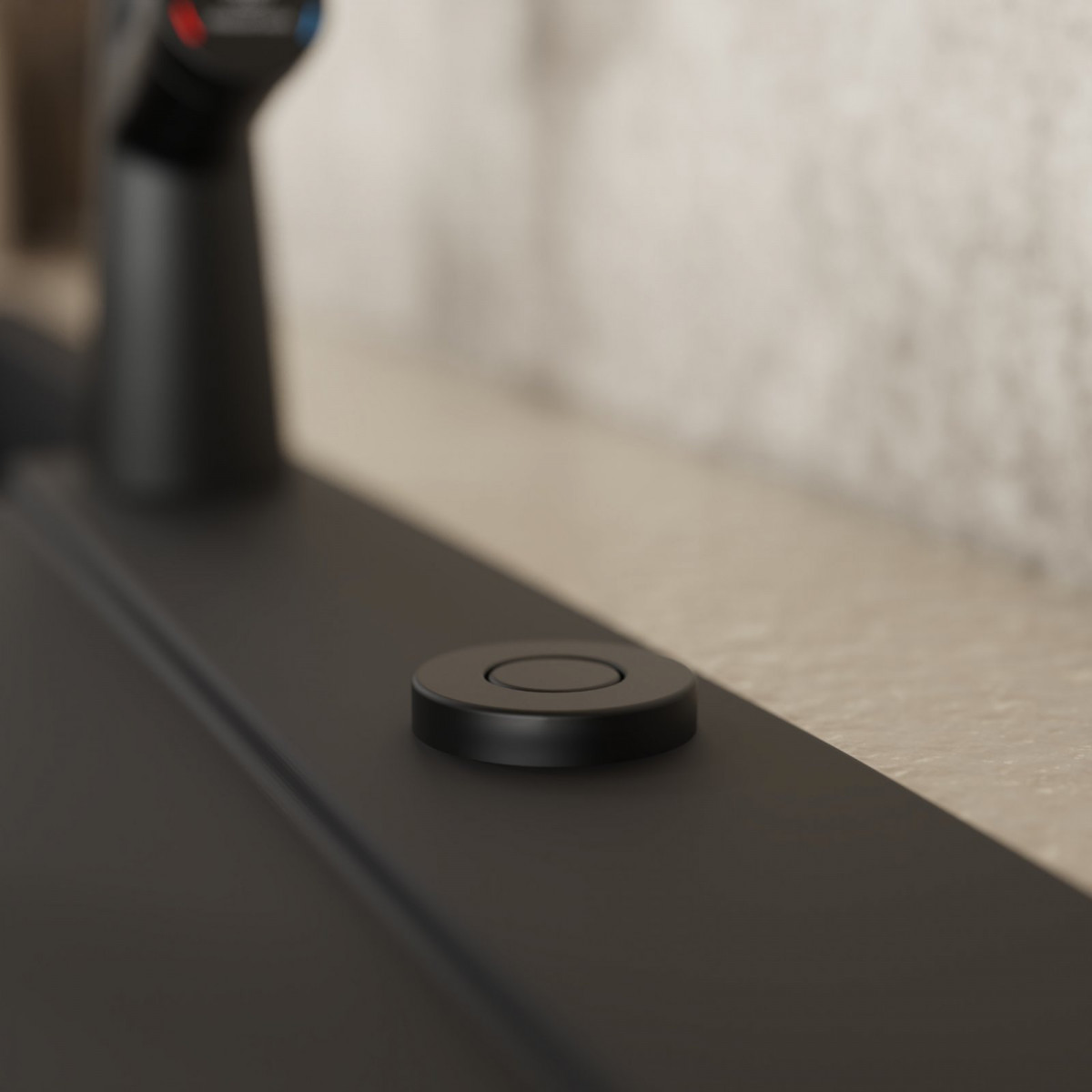 Air Switch, Garbage disposal operating button in matte black