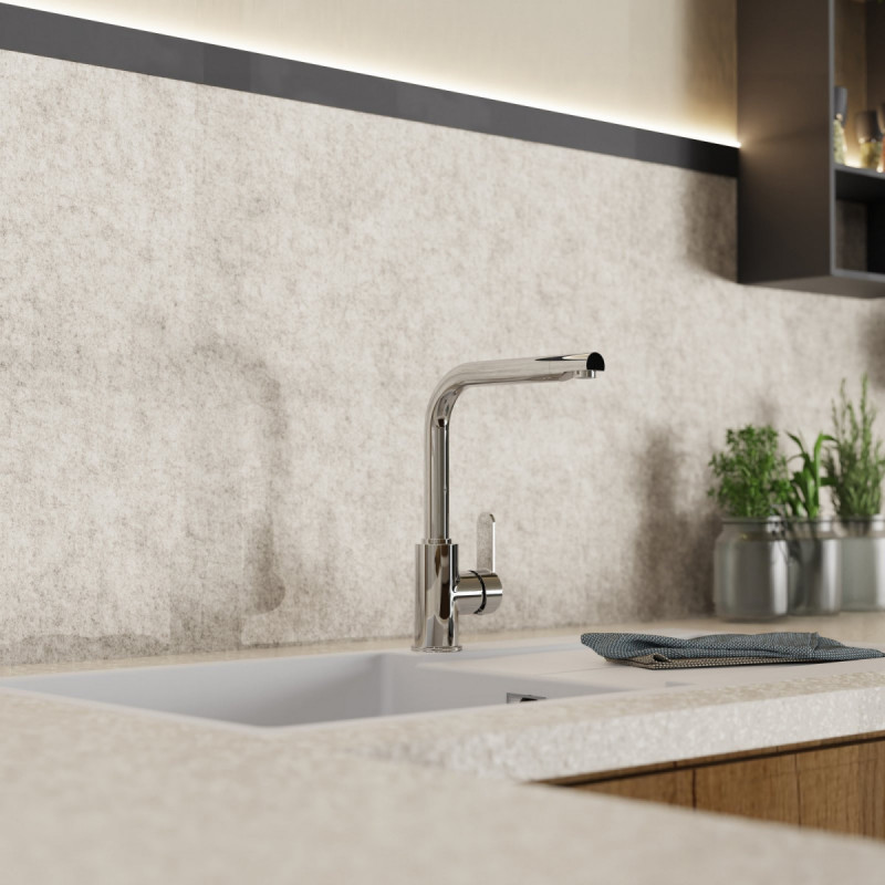 Felis, Kitchen faucet with straight spout in chrome