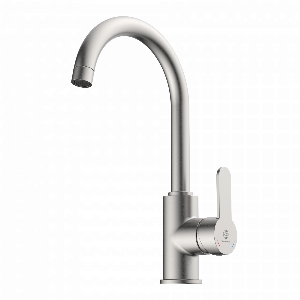 Felis Bar, Kitchen faucet with arched spout in brushed nickel