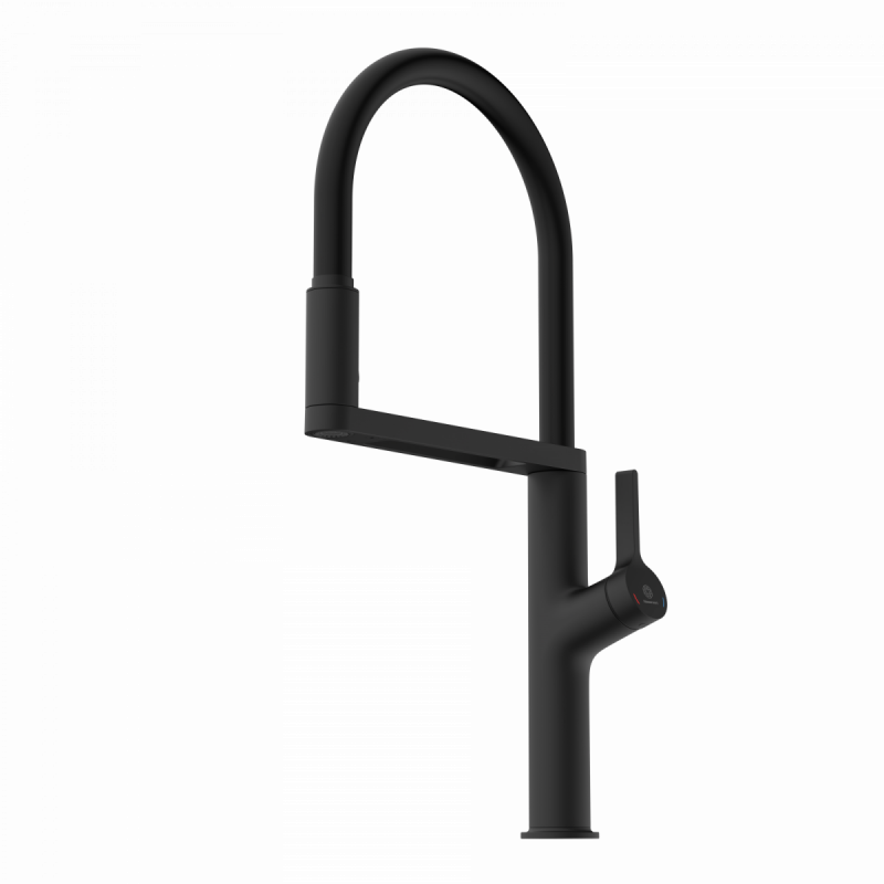 Atik, Kitchen faucet semi-pro with pull-down soft-touch hose in matte black