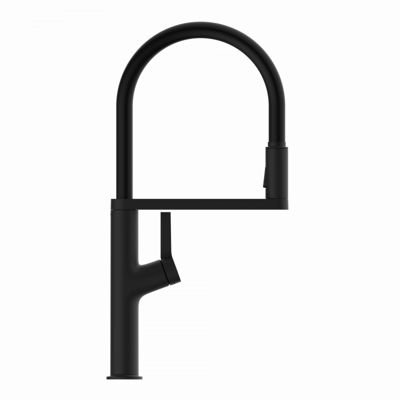 Atik, Kitchen faucet semi-pro with pull-down soft-touch hose in matte black