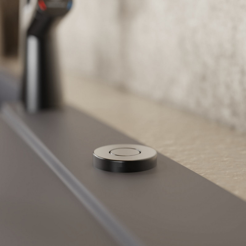 Air Switch, Garbage disposal operating button in matte graphite