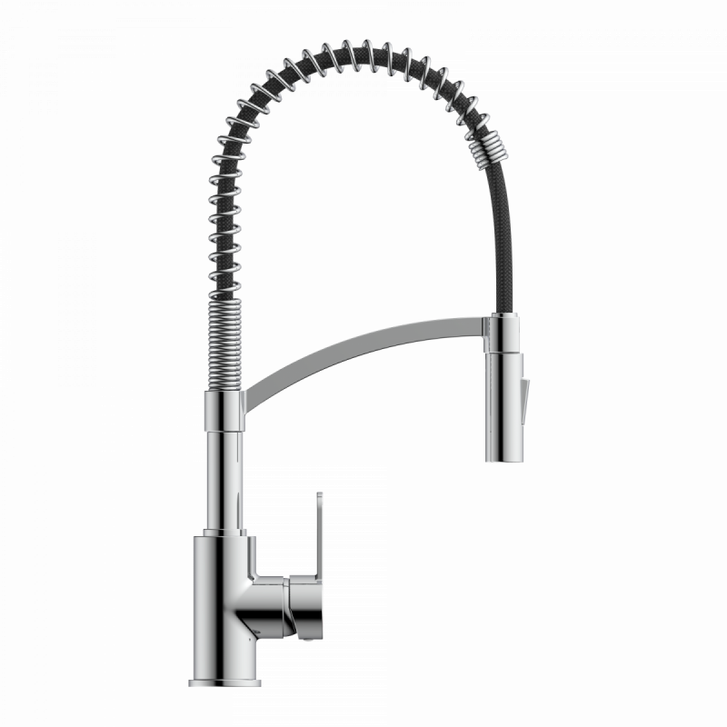 Felis Semi-Pro, Kitchen faucet semi-pro with pull-down spiral spring in chrome