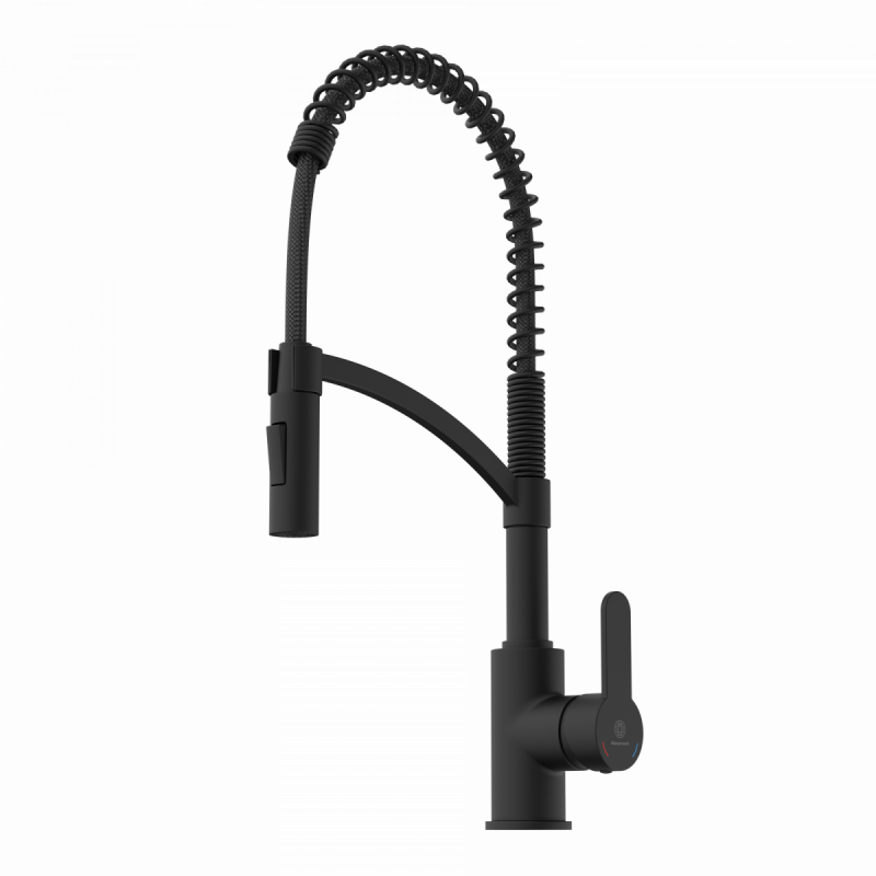 Felis Semi-Pro, Kitchen faucet semi-pro with pull-down spiral spring in matte black