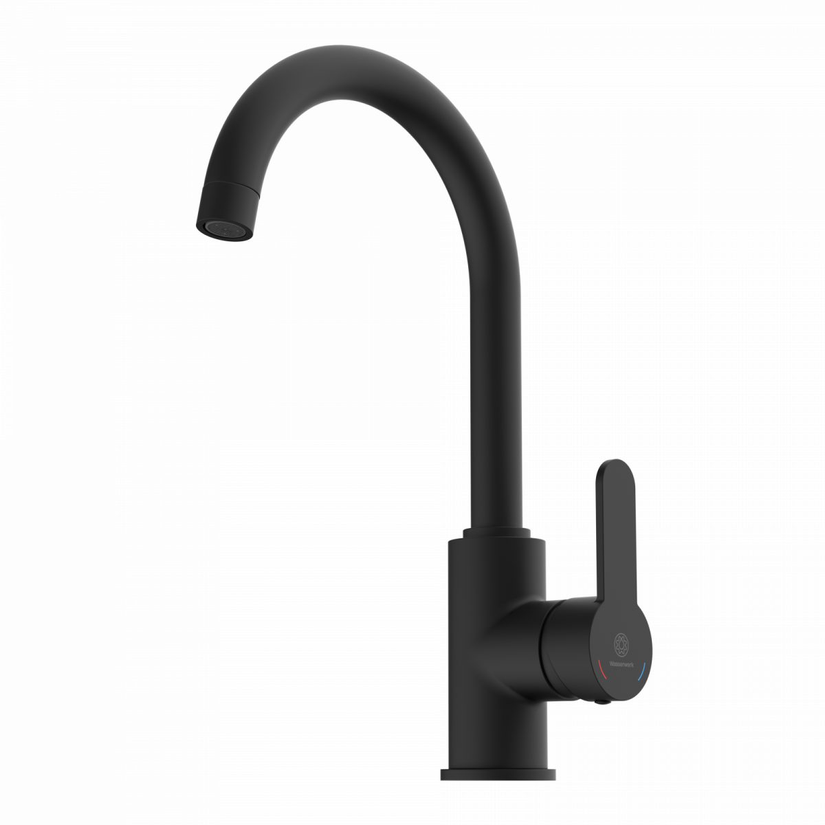 Felis Bar, Kitchen faucet with arched spout in matte black