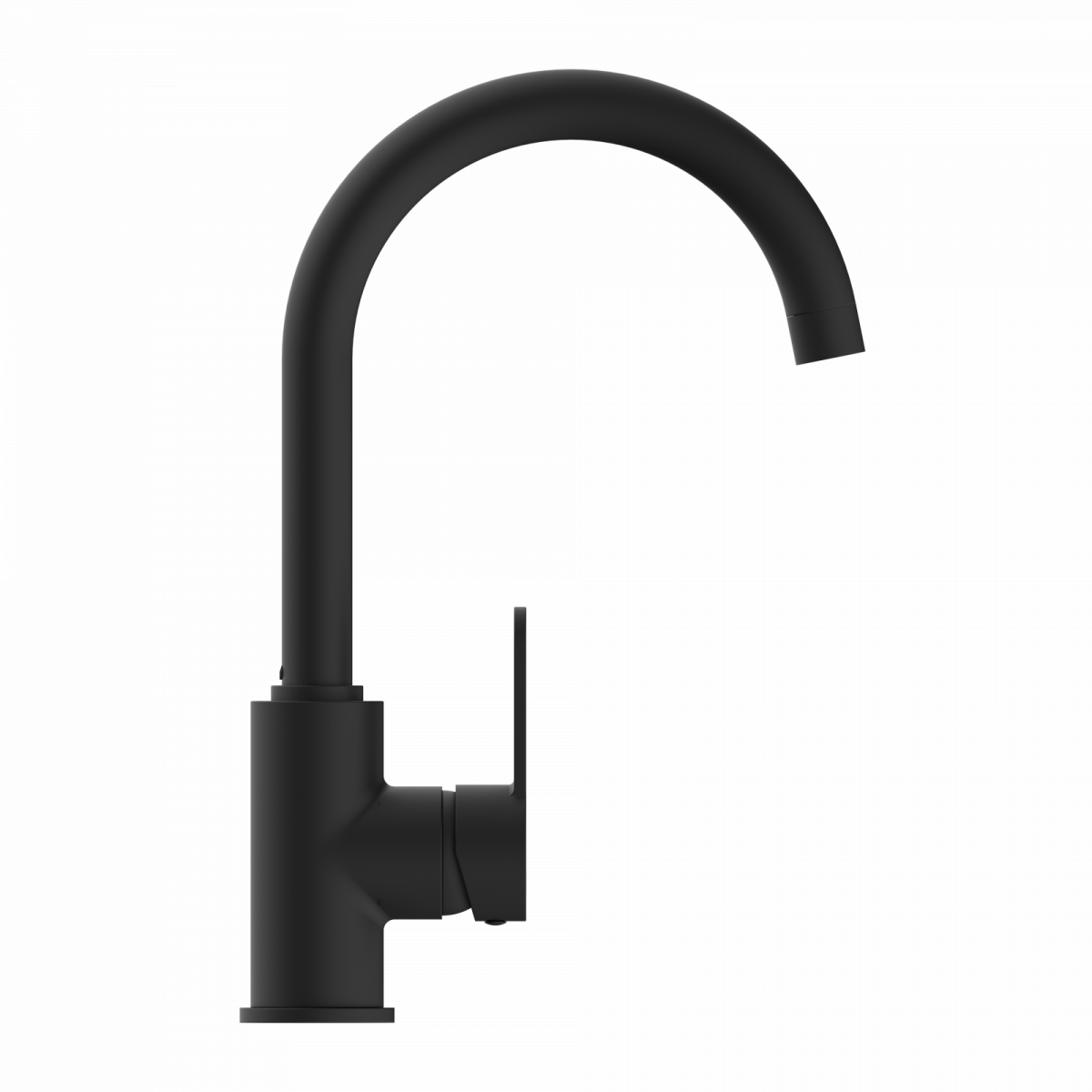 Felis Bar, Kitchen faucet with arched spout in matte black