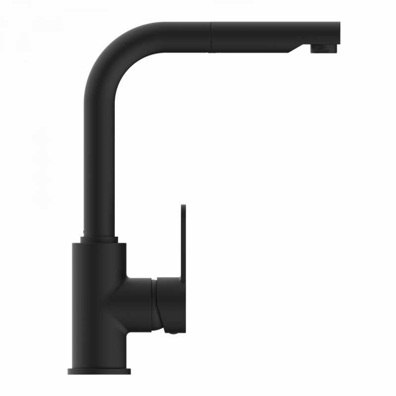 Felis Pull-Out, Kitchen faucet with pull-out straight spout in matte black