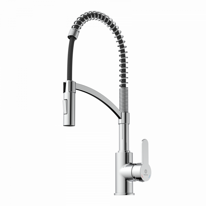 Felis Semi-Pro, Kitchen faucet semi-pro with pull-down spiral spring in chrome