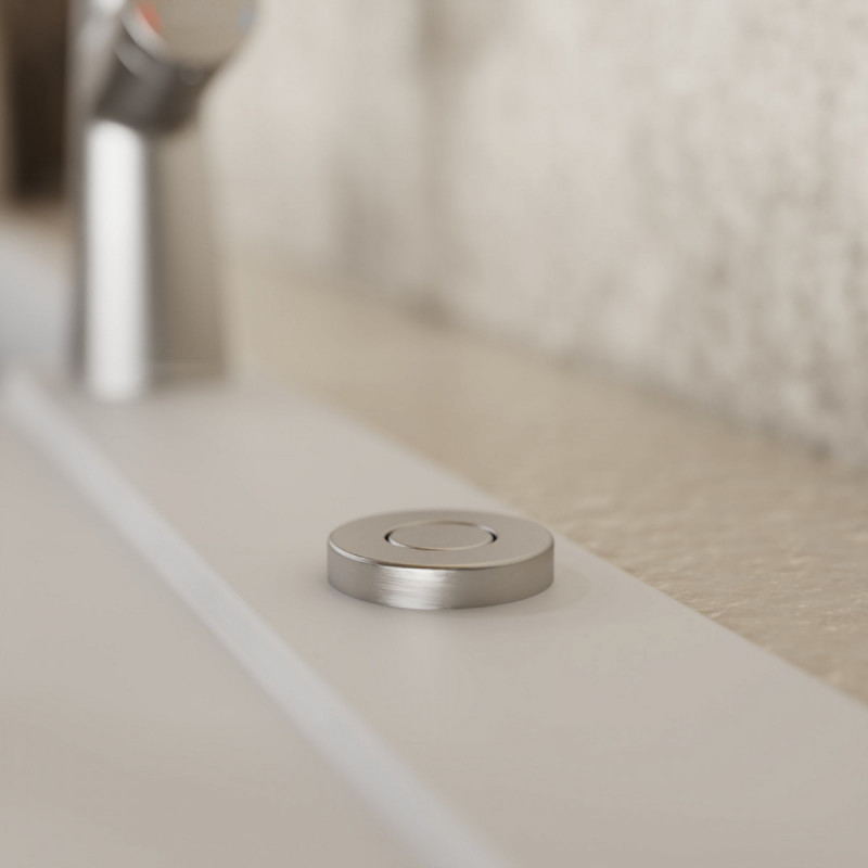 Air Switch, Garbage disposal operating button in brushed nickel