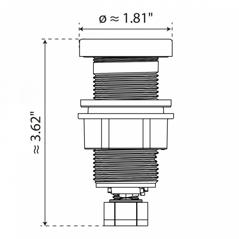 Air Switch, Garbage disposal operating button in chrome