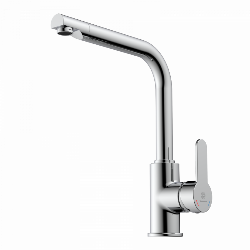 Felis, Kitchen faucet with straight spout in chrome