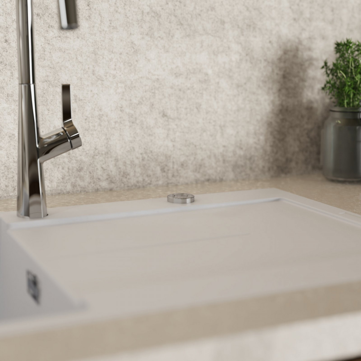 Air Switch, Garbage disposal operating button in chrome
