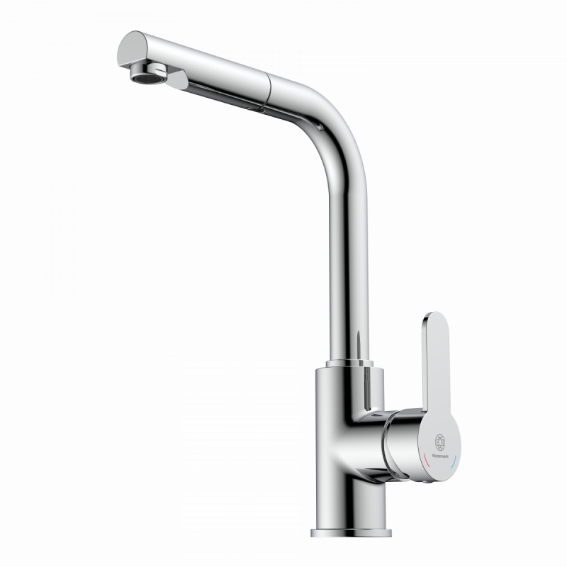 Felis Pull-Out, Kitchen faucet with pull-out straight spout in chrome