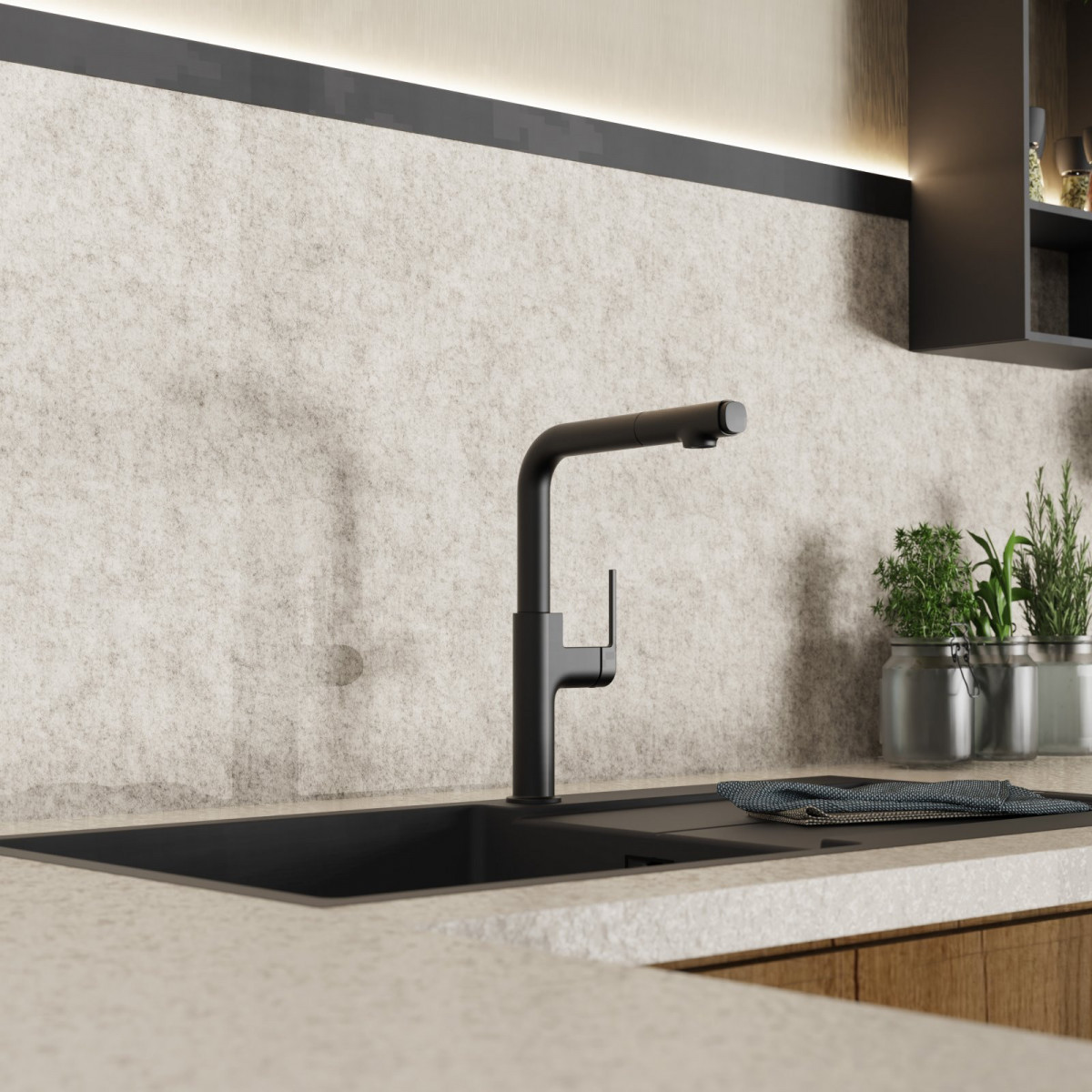 Polis kitchen faucet in matte black | Wasserwerk