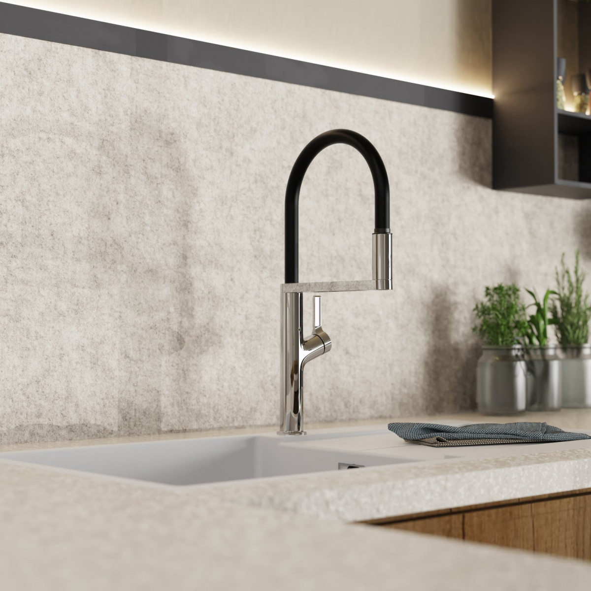 Atik kitchen faucet in chrome | Wasserwerk