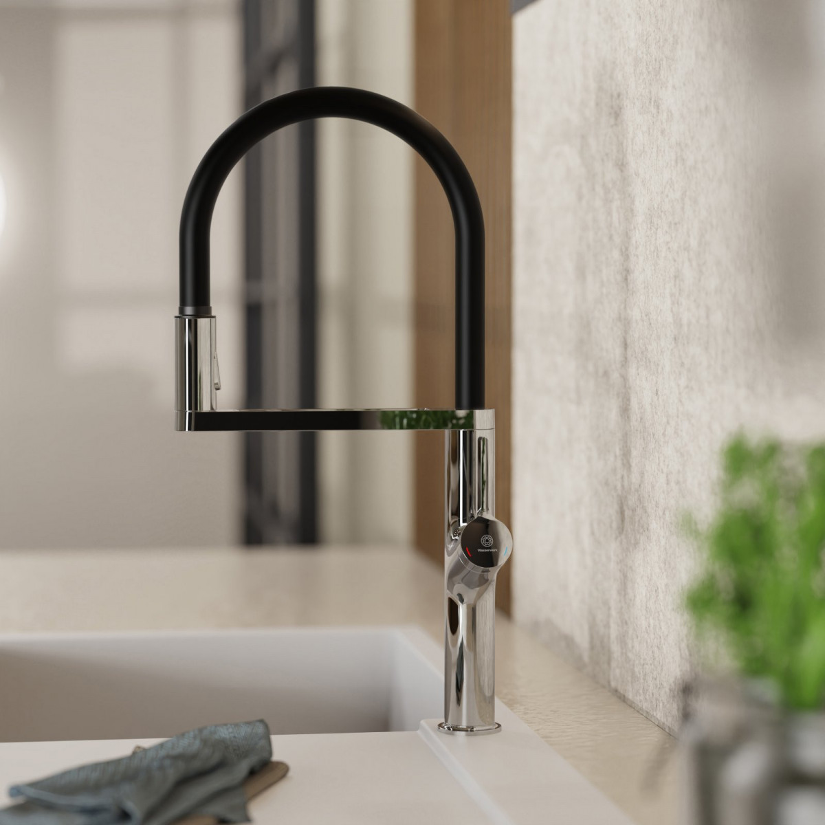 Atik kitchen faucet in chrome | Wasserwerk