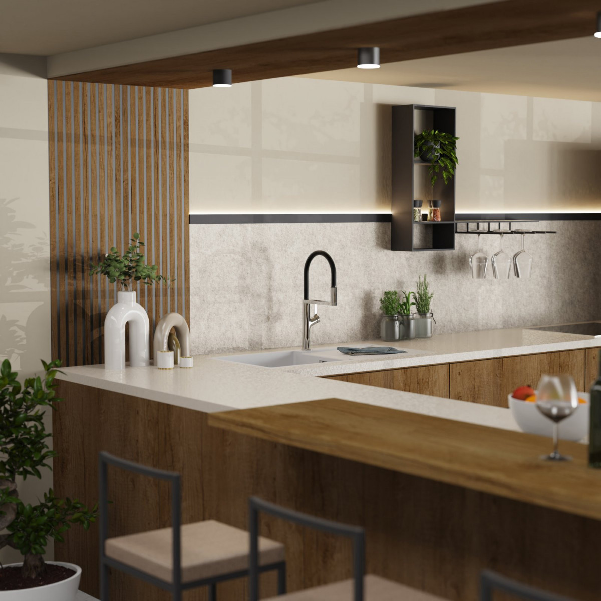 Atik kitchen faucet in chrome | Wasserwerk