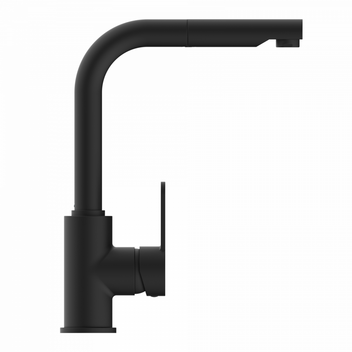 Felis Pull-Out kitchen faucet in matte black | Wasserwerk