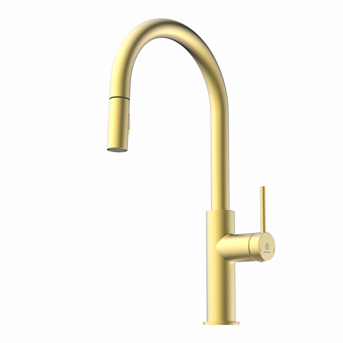 Rana Sphere kitchen faucet in brushed gold | Wasserwerk