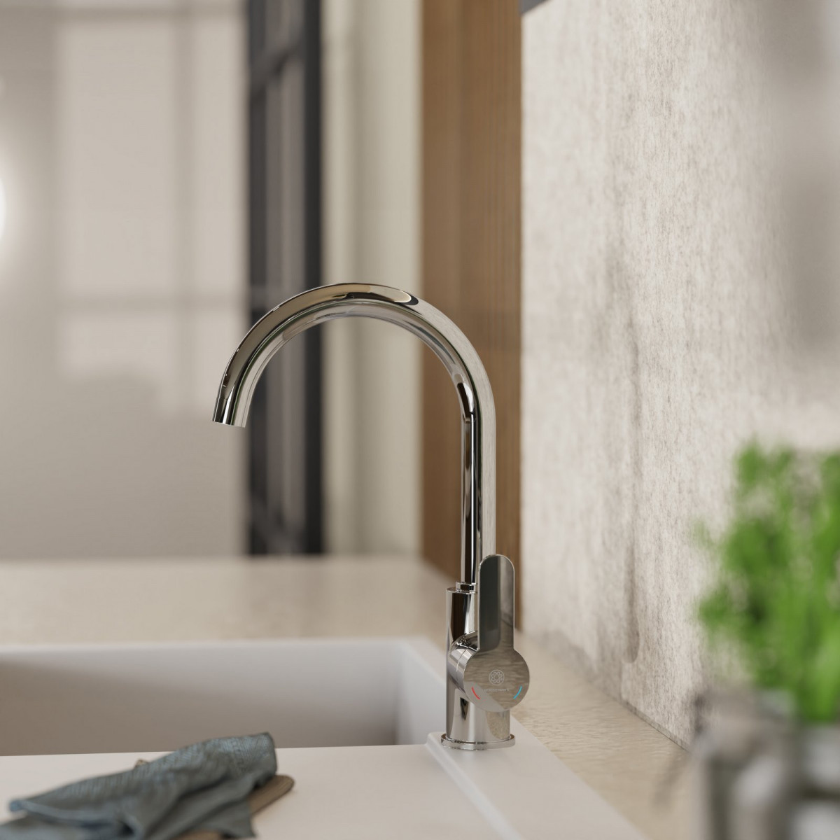 Felis Bar kitchen faucet in chrome | Wasserwerk