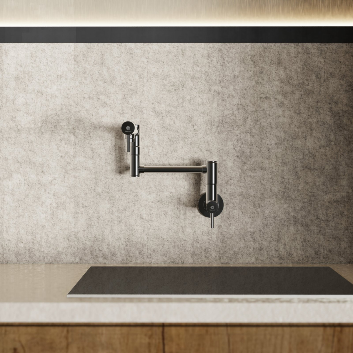 Pot Filler mixer tap in matte graphite | Wasserwerk