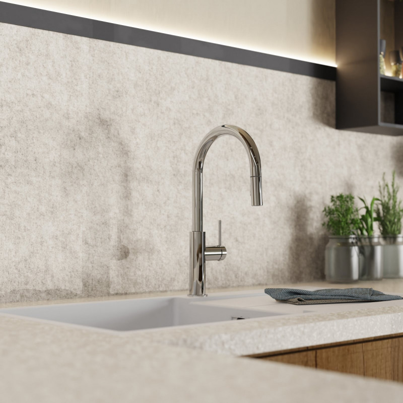 Rana Sphere kitchen faucet in chrome | Wasserwerk