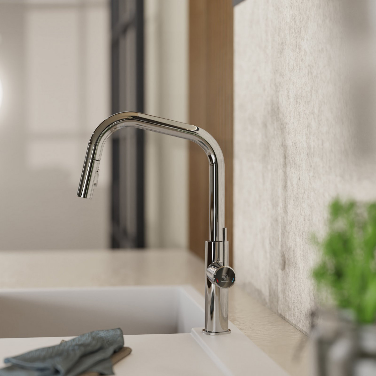 Rana Edge kitchen faucet in chrome | Wasserwerk