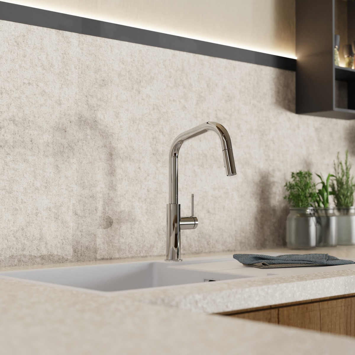 Rana Edge kitchen faucet in chrome | Wasserwerk