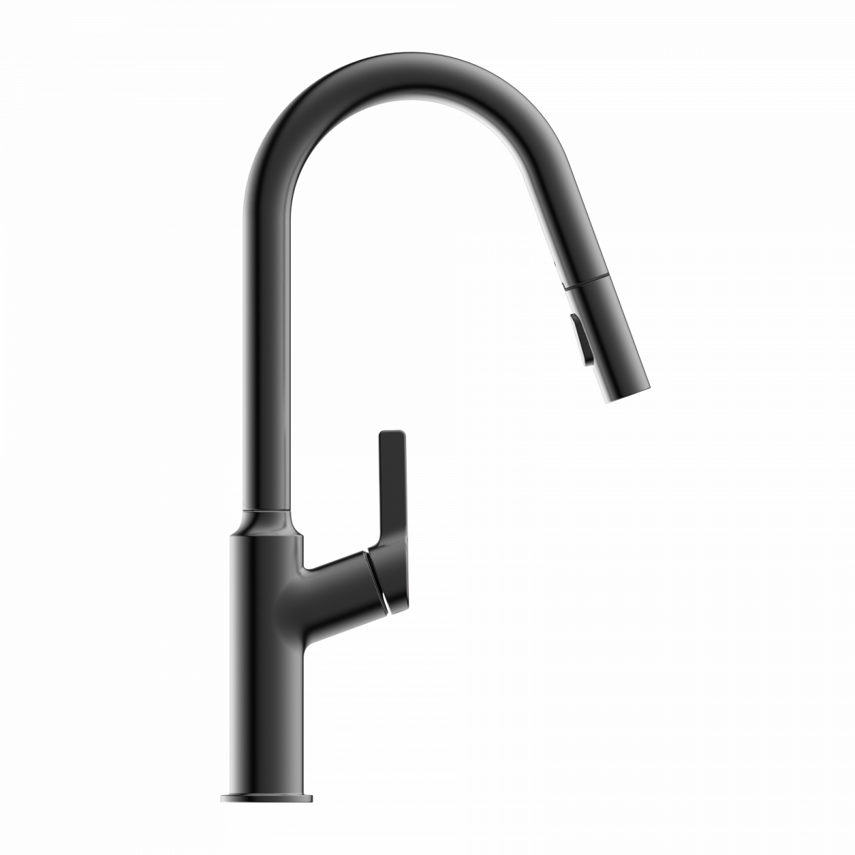 Okab kitchen faucet in matte graphite | Wasserwerk