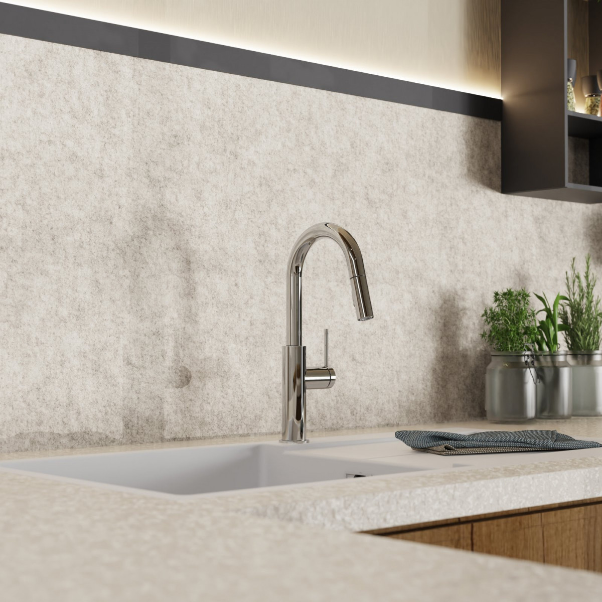 Rana Prep kitchen faucet in chrome | Wasserwerk