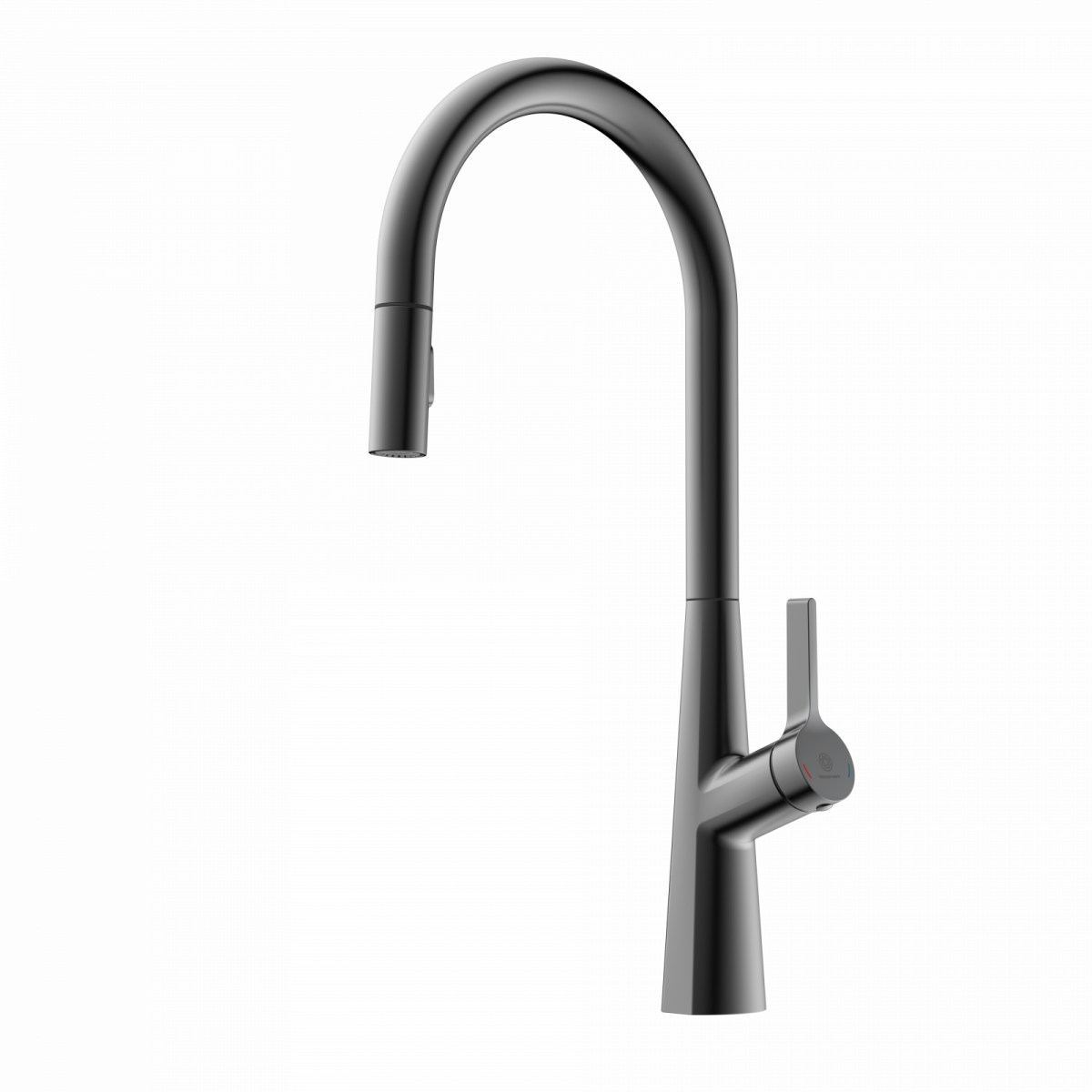 Keid Sphere kitchen faucet in matte graphite | Wasserwerk