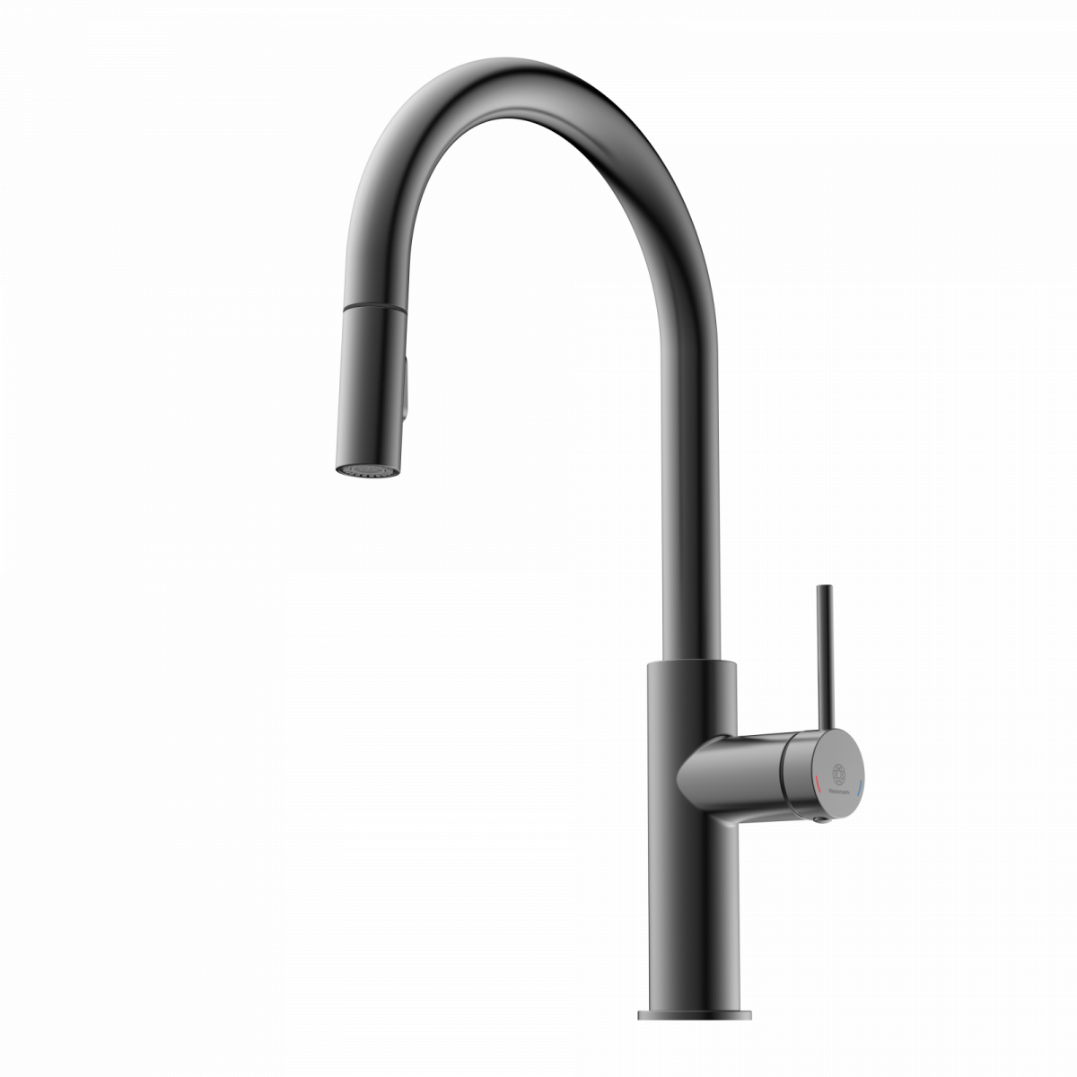 Rana Sphere kitchen faucet in matte graphite | Wasserwerk