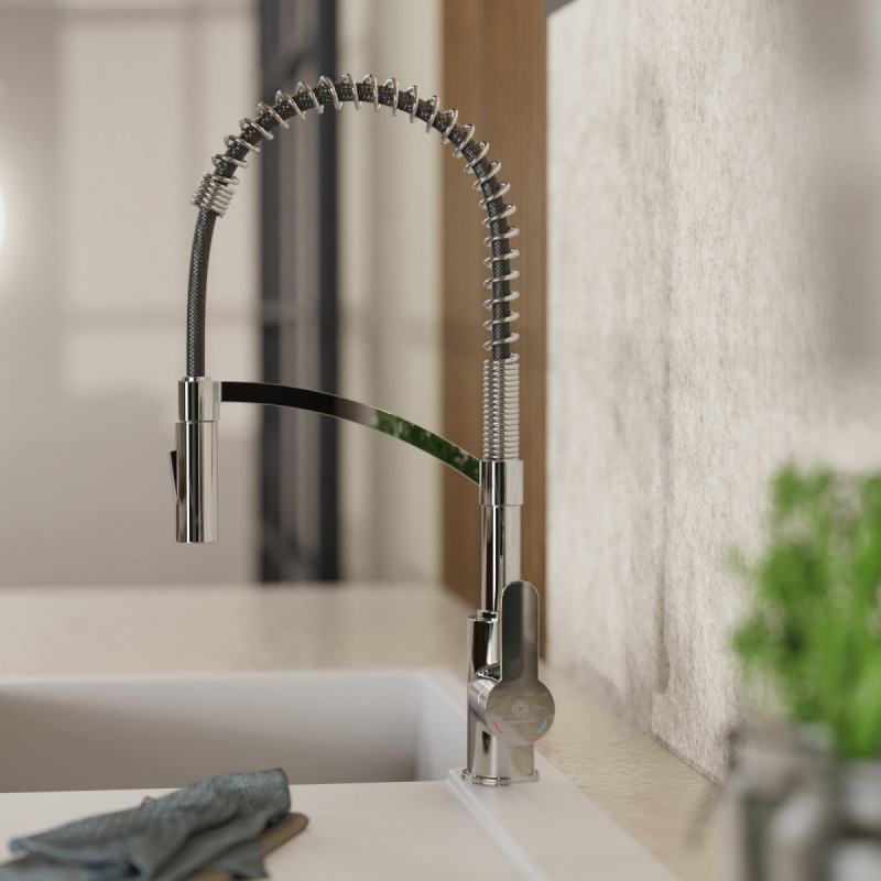 Felis Semi Pro kitchen faucet in chrome | Wasserwerk