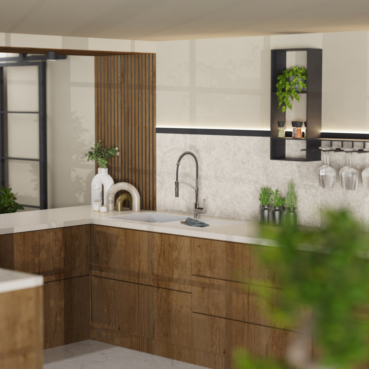Felis Semi Pro kitchen faucet in chrome | Wasserwerk