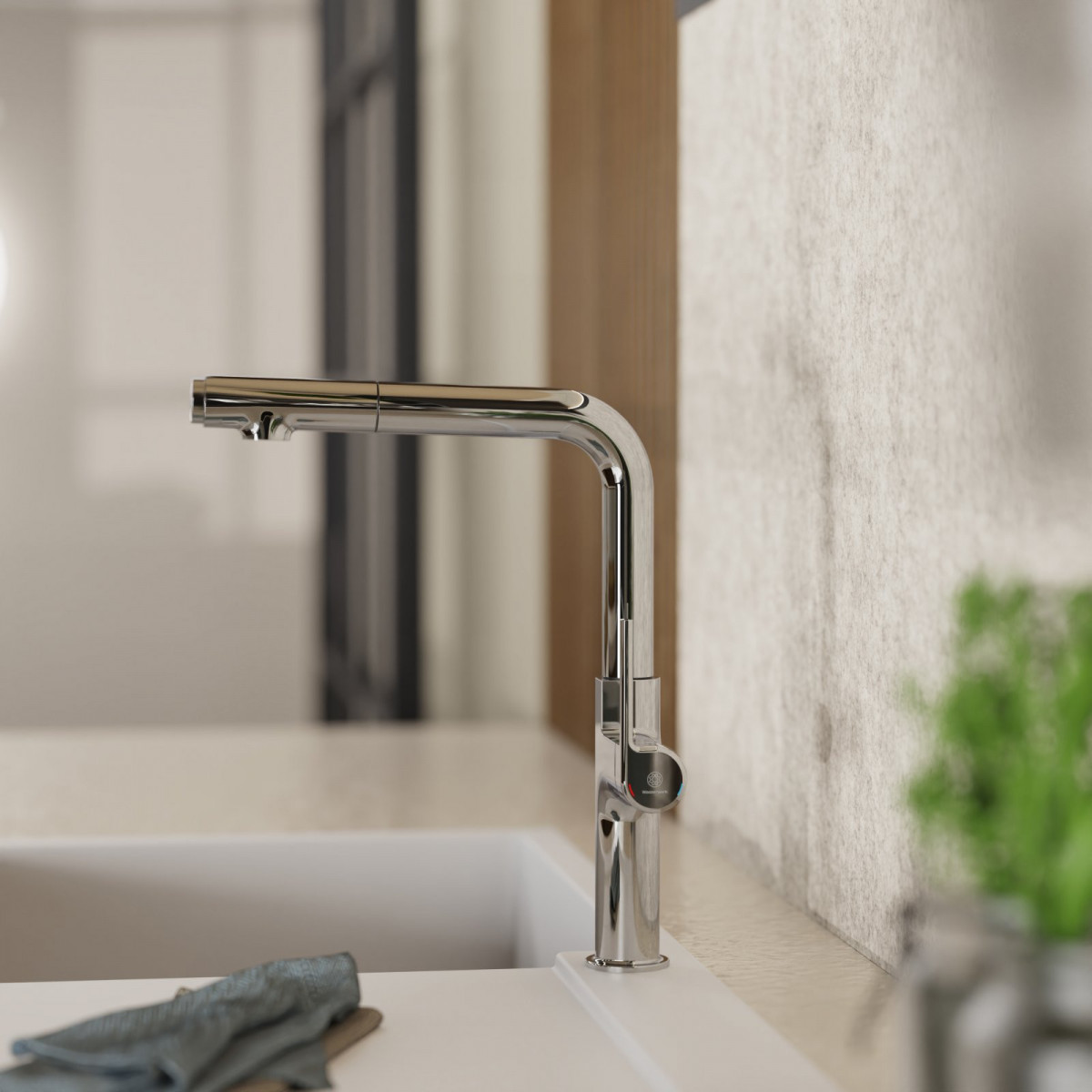 Polis kitchen faucet in chrome | Wasserwerk