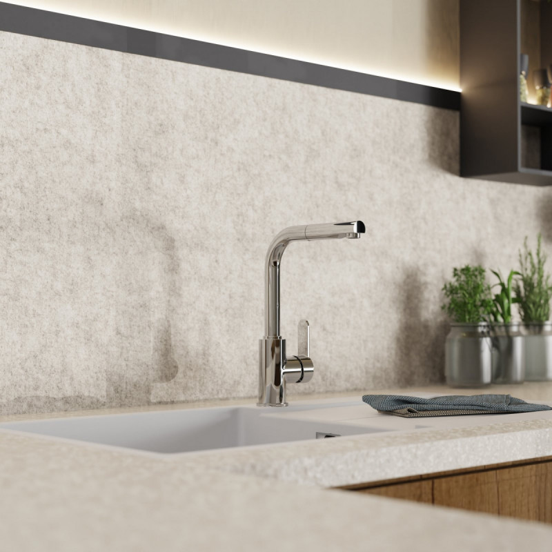 Felis Pull-Out kitchen faucet in chrome | Wasserwerk