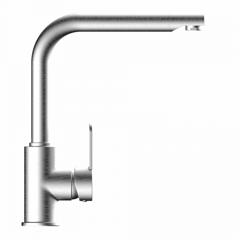 Felis Straight, Kitchen faucet with straight spout in brushed nickel