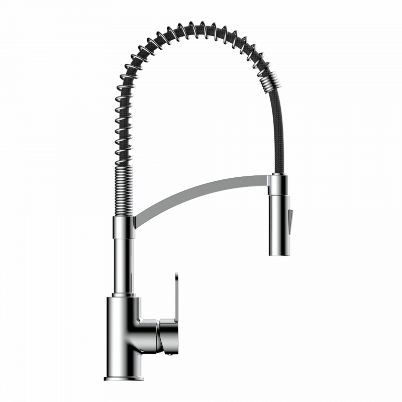 Felis Semi-Pro, Kitchen faucet semi-pro with pull-down spiral spring in chrome