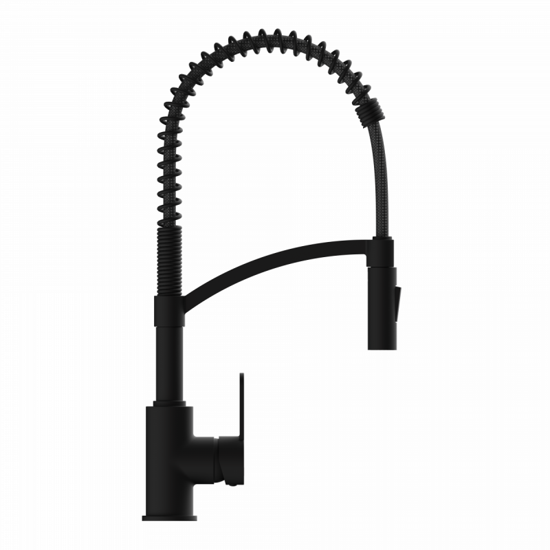 Felis Semi-Pro, Kitchen faucet semi-pro with pull-down spiral spring in matte black