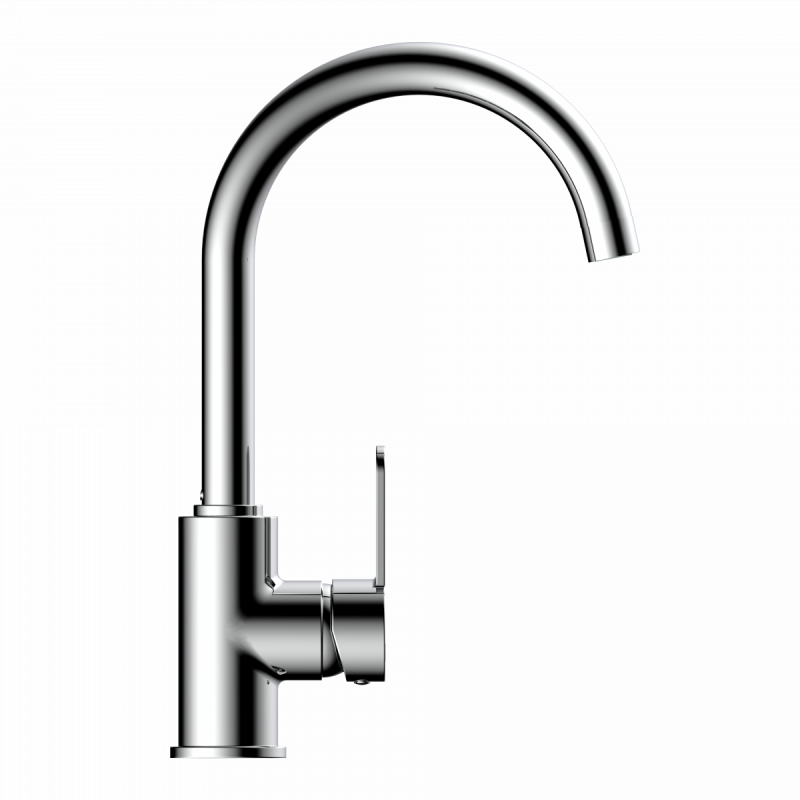 Felis Bar, Kitchen faucet with arched spout in chrome