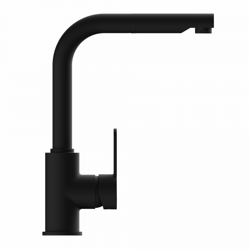 Felis Straight Pull-Out, Kitchen faucet with pull-out straight spout in matte black