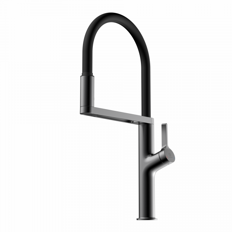 Atik, Kitchen faucet semi-pro with pull-down soft-touch hose in matte graphite