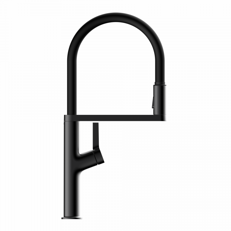 Atik, Kitchen faucet semi-pro with pull-down soft-touch hose in matte graphite