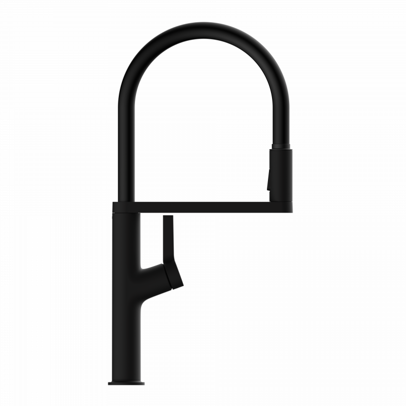 Atik, Kitchen faucet semi-pro with pull-down soft-touch hose in matte black