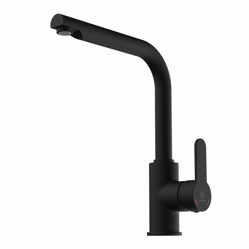 Felis Straight, Kitchen faucet with straight spout in matte black